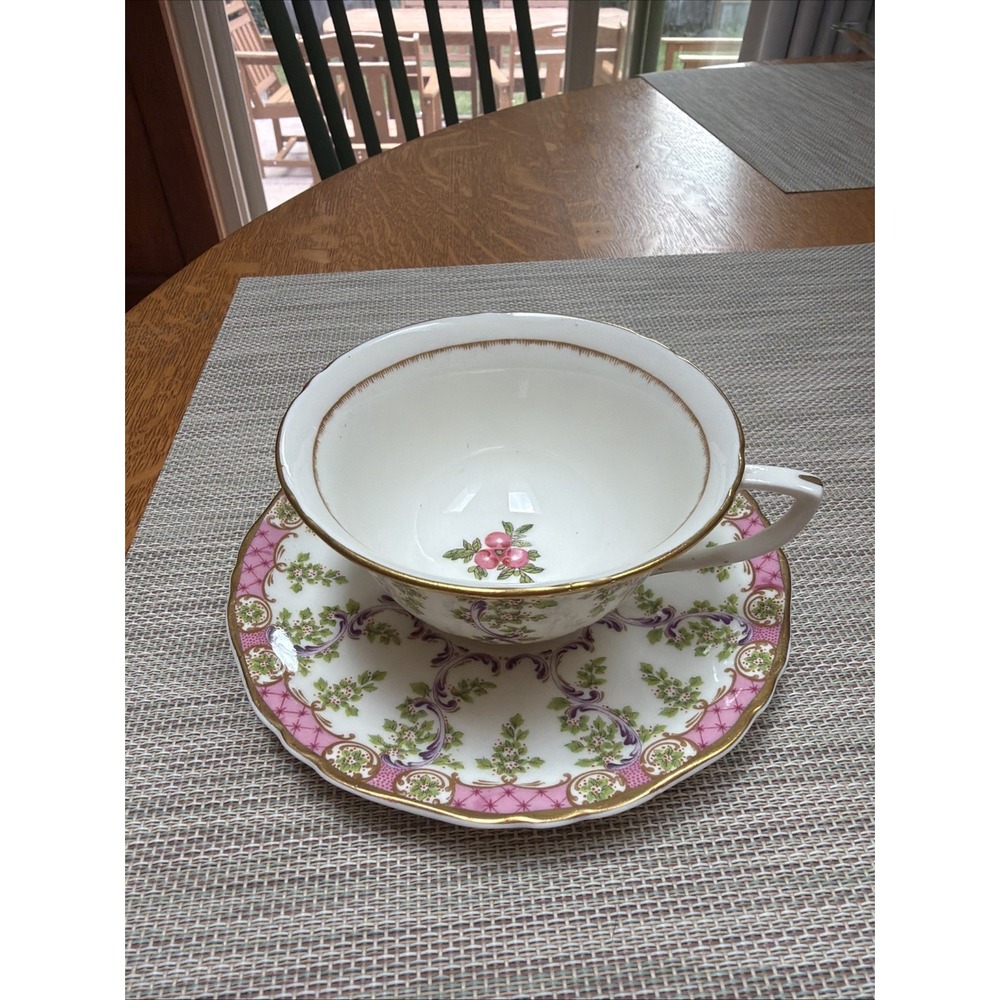 Vtg Royal Worcester Cradley Tea Cup & Saucer Excellent